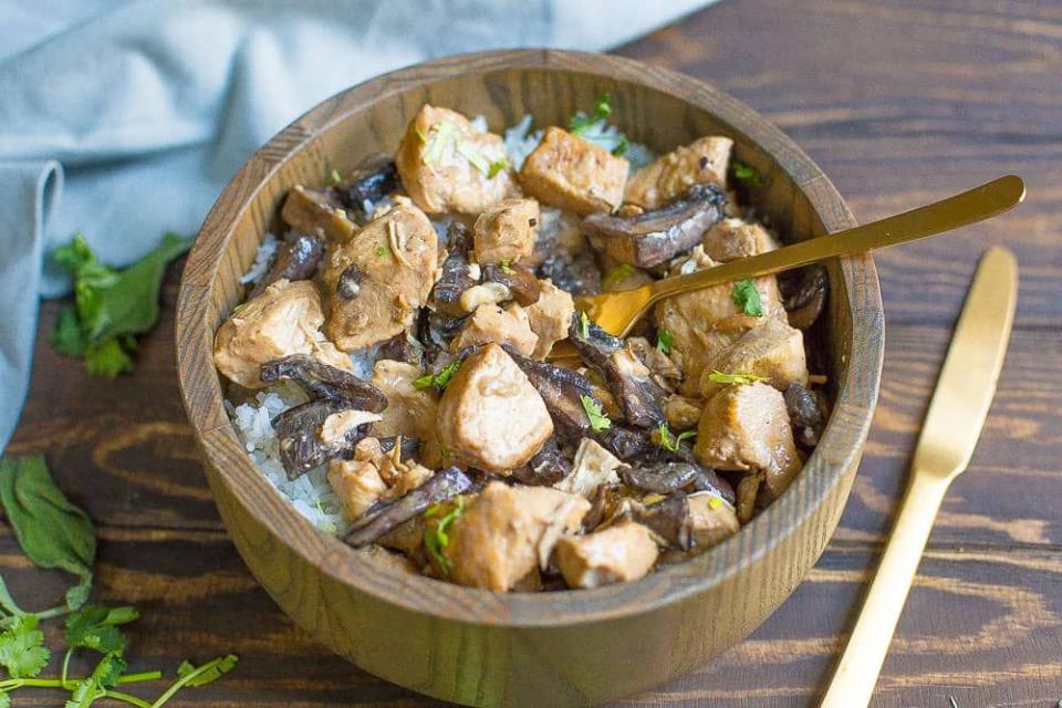 Slow Cooker or Instant Pot Chicken Mushroom Stroganoff