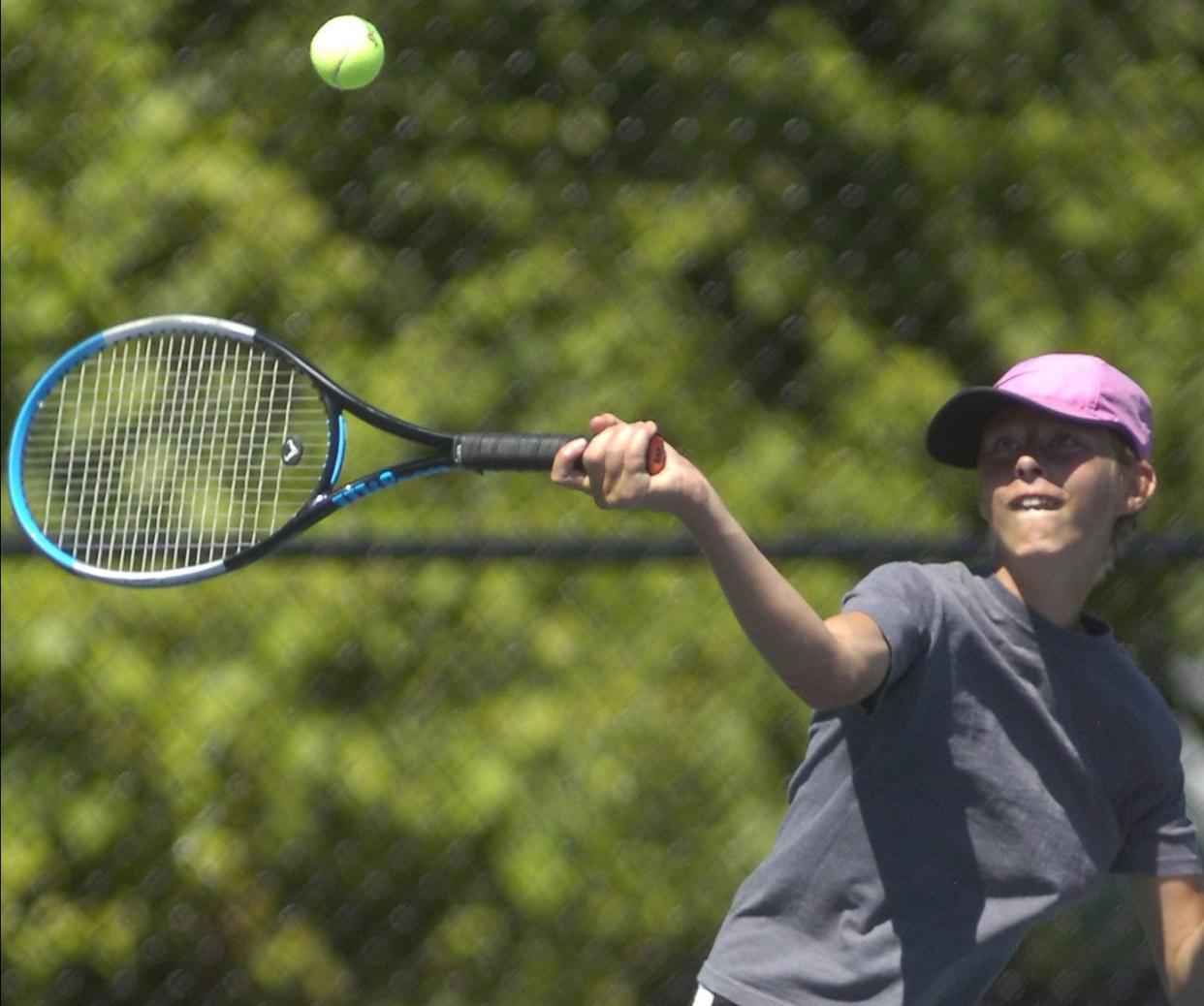 David Swartzentruber during junior division play of the T-G Tennis Open at Brookside Park Friday, June 24, 2022.