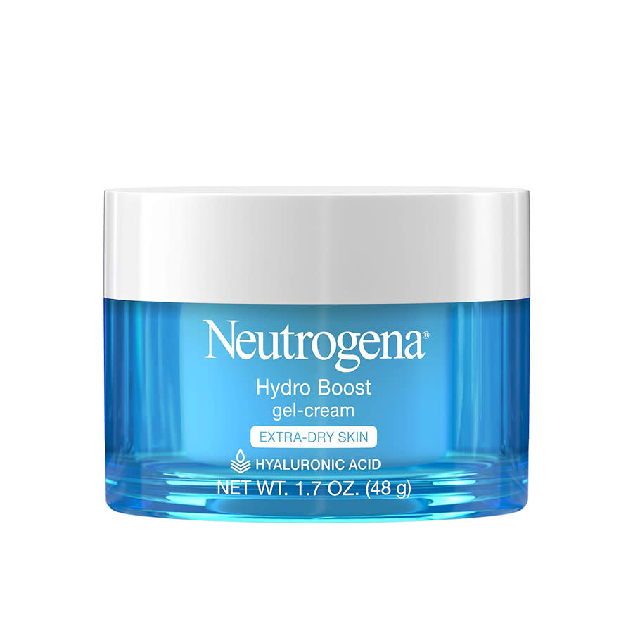 <p>For instantly smoother, firmer skin, use a moisturizer with hyaluronic acid in it like this gel-cream from Neutrogena. The formula absorbs fast without any stickiness so it can be layered under makeup. </p><p>Buy it <a href="http://linksynergy.walmart.com/deeplink?id=93xLBvPhAeE∣=2149&murl=https%3A%2F%2Fwww.walmart.com%2Fip%2FNeutrogena-Hydro-Boost-Hyaluronic-Acid-Gel-Face-Moisturizer-to-hydrate-and-smooth-extra-dry-skin-1-7-oz%2F40488264&u1=IS%2CTheBestMoisturizersforMatureSkin%2Clukase%2CBEA%2CGAL%2C3456446%2C201906%2CT" rel="nofollow noopener" target="_blank" data-ylk="slk:here;elm:context_link;itc:0" class="link ">here</a> for $17.</p>