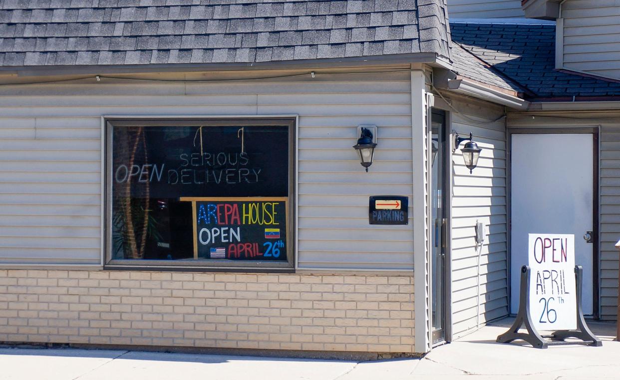 The Arepa House, a Venezuelan restaurant, housed in the former Nicky’s PIzza location along Calumet Ave., as seen, Thursday, April 25, 2024, in Sheboygan, Wis. The firm is scheduled to open Friday, April 26, 2024.