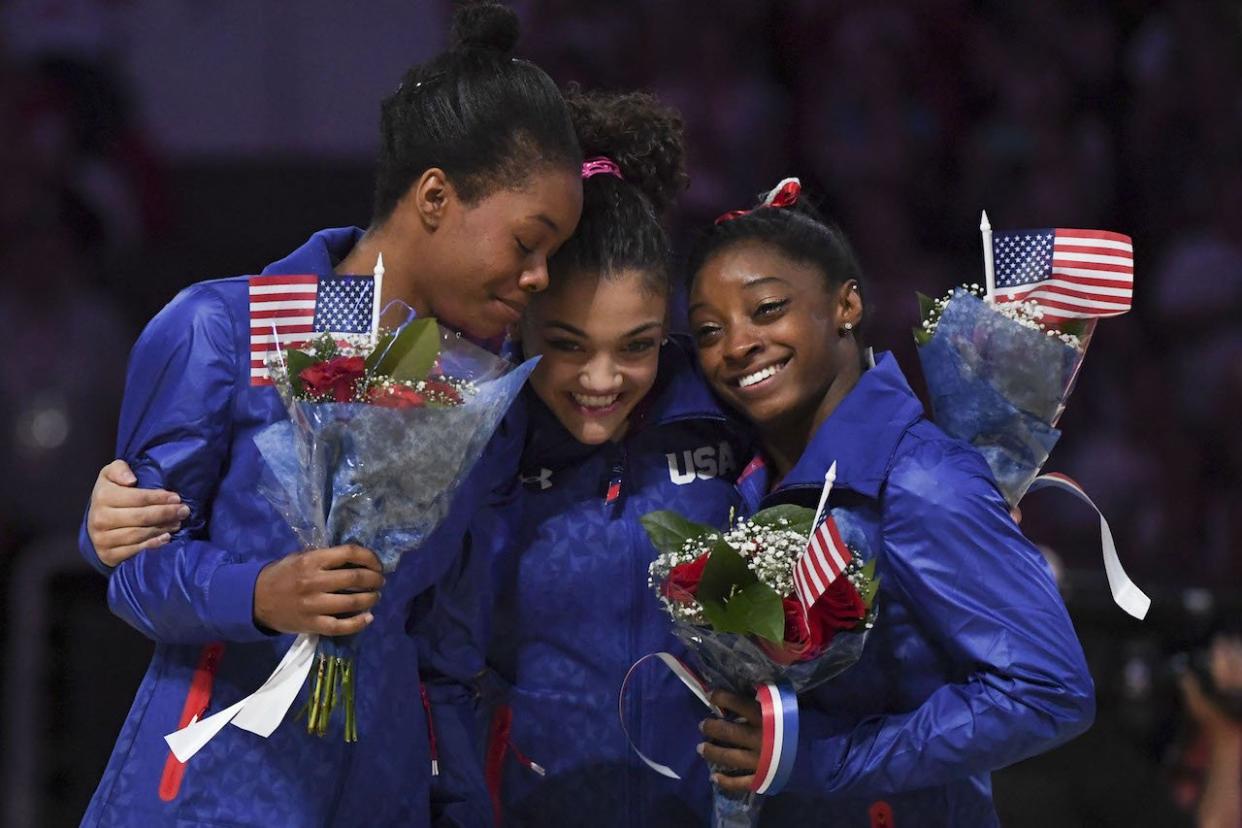 Simone Biles Gabby Douglass Laurie Hernandez