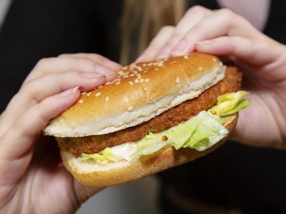 The vegan 'Imposter' burger (KFC)