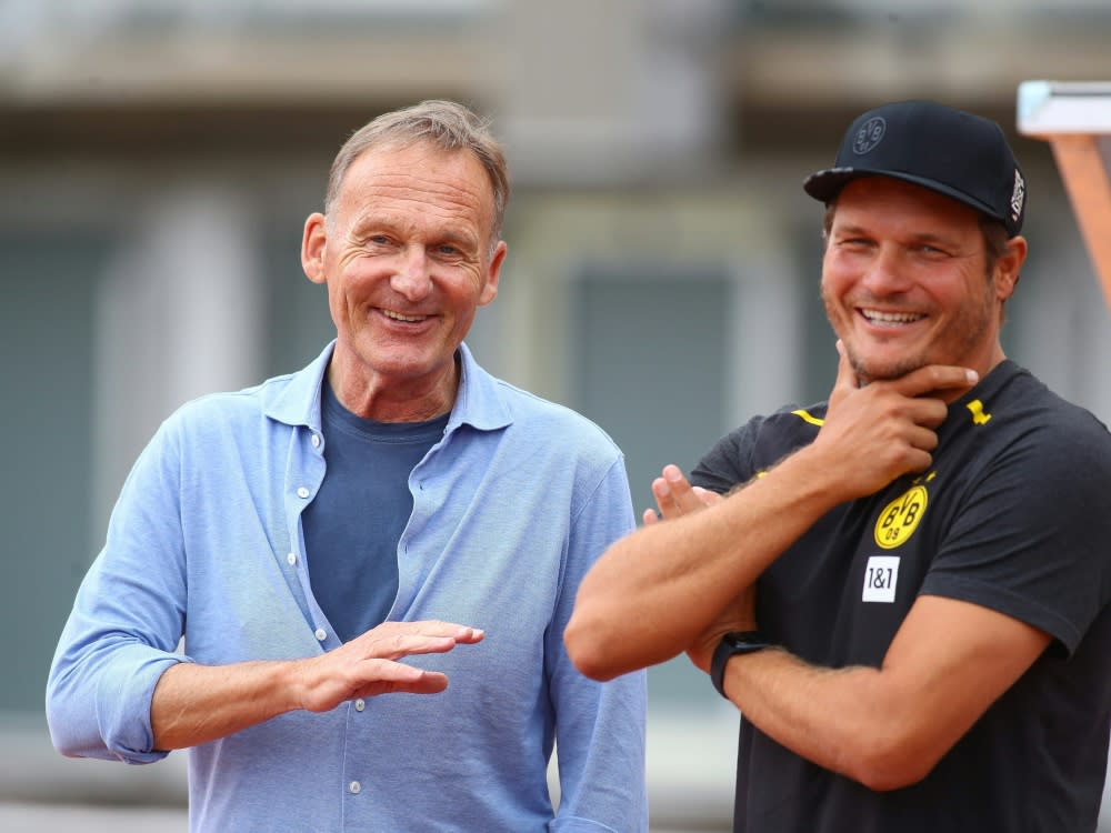 BVB-Boss Watzke (l.) und Trainer Terzic (IMAGO/Michael Taeger)