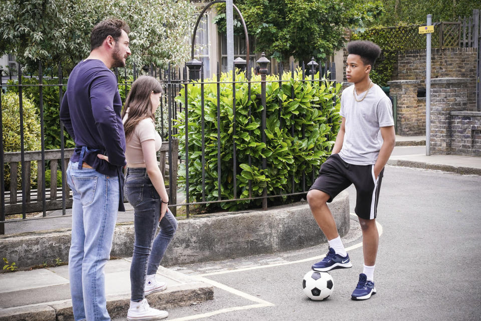 EastEnders,24-08-2022,6544,Martin Fowler (JAMES BYE);Lily Slater (LILLIA TURNER);Denzel (JADEN LADEGA),***EMBARGOED TILL TUESDAY 16TH AUGUST 2022***, BBC, Jack Barnes/Kieron McCarron