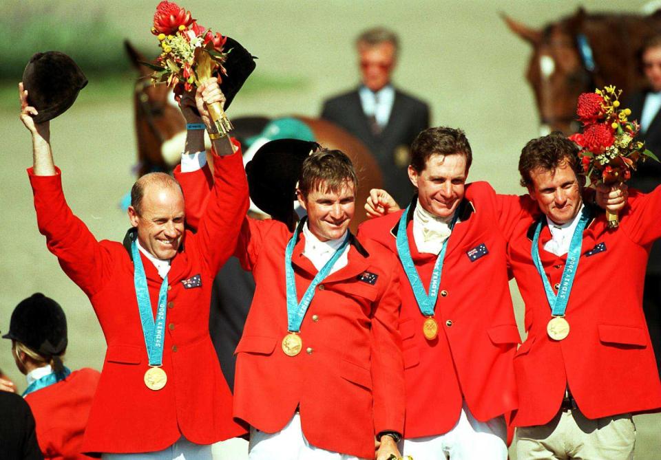 Pictured here, Australia's gold medal winners Andrew Hoy, Phillip Dutton, Matt Ryan and Stuart Tinney at the Sydney 2000 Games.