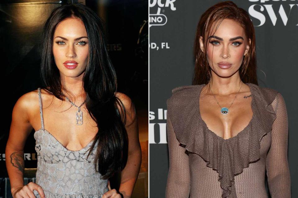 <p>El Pics/Getty, Alberto Tamargo/Getty</p> Megan Fox (left) in 2007, then in 2023.