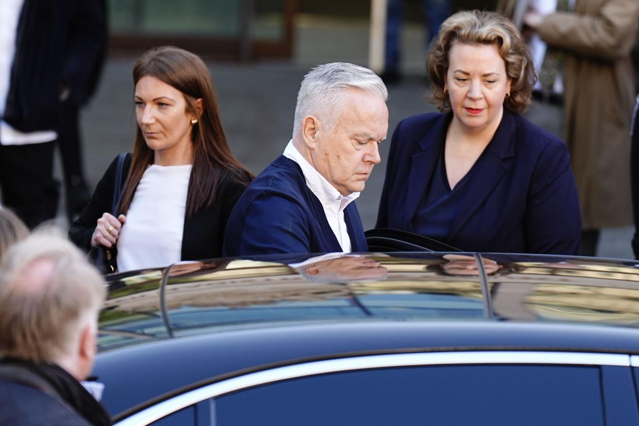 Former BBC broadcaster Huw Edwards leaves Westminster Magistrates' Court, London, where he was sentenced to six months' imprisonment suspended for two years after pleading guilty to three counts of making indecent images of children. Picture date: Monday September 16, 2024.