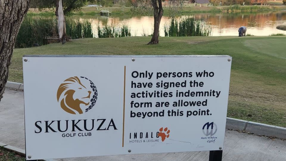 Players must sign an indemnity form before teeing up at Skukuza. - Indalo Wiltshire Skukuza Golf Club