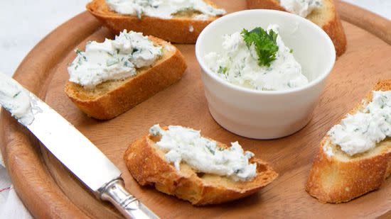 Goat Cheese-Garlic Toasts