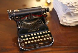 This 1915 Corona typewriter that may have belonged to Ernie Pyle was featured on a PBS show called "History Detectives." My typewriter had a tiny screen and memory, but it still needed a lot of Wite-Out. ( Jeremy Hogan | Herald Times)