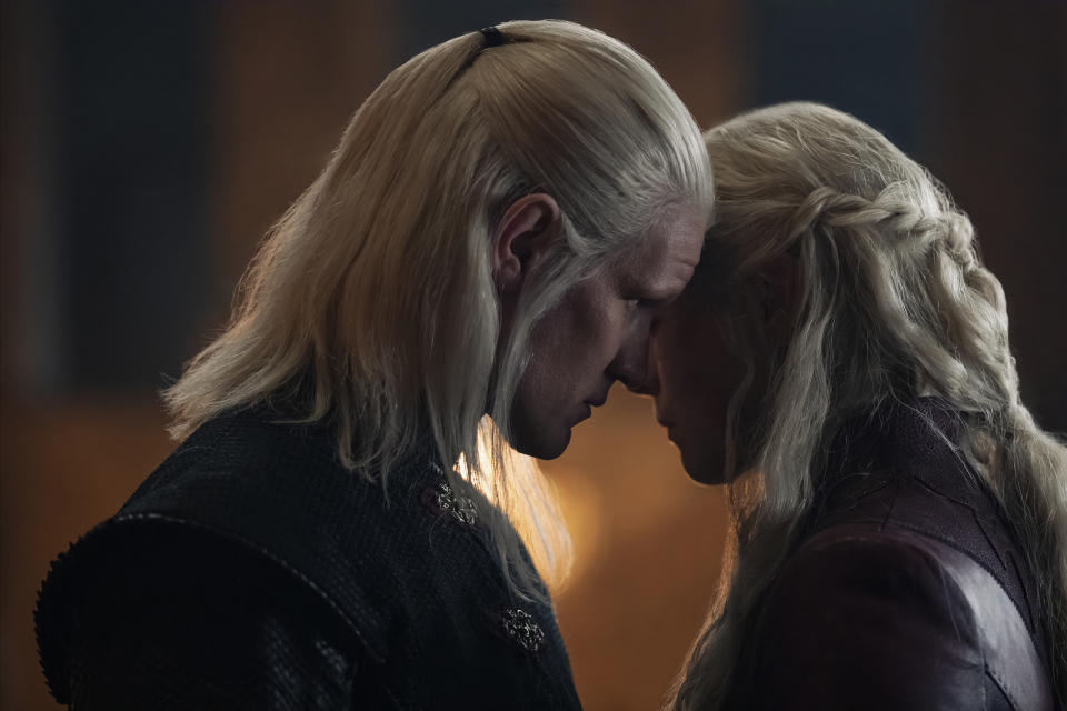 Matt Smith as Daemon Targaryen and Emma D'Arcy as Rhaenyra Targaryen in <i>House of the Dragon</i> Season 2.<span class="copyright">Ollie Upton—HBO</span>