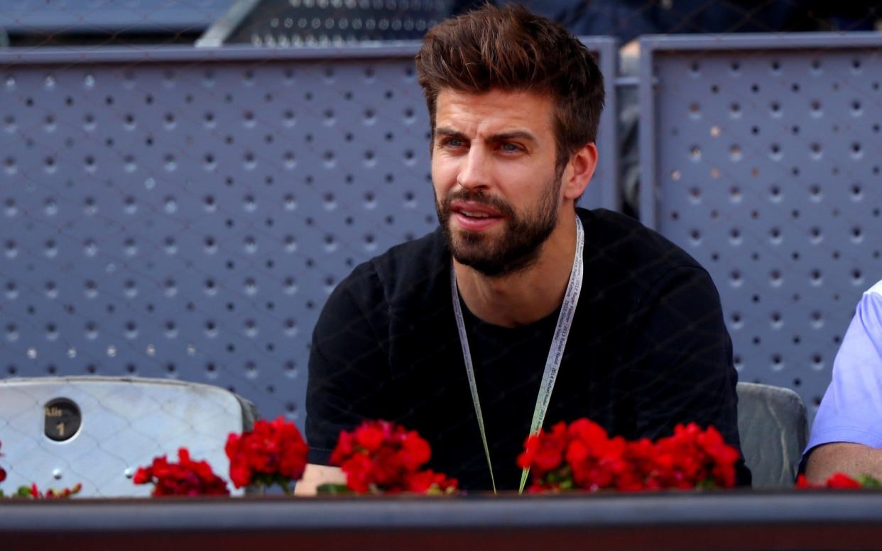 Barcelona footballer Gerard Pique watching the Madrid Open on Monday - Getty Images Europe