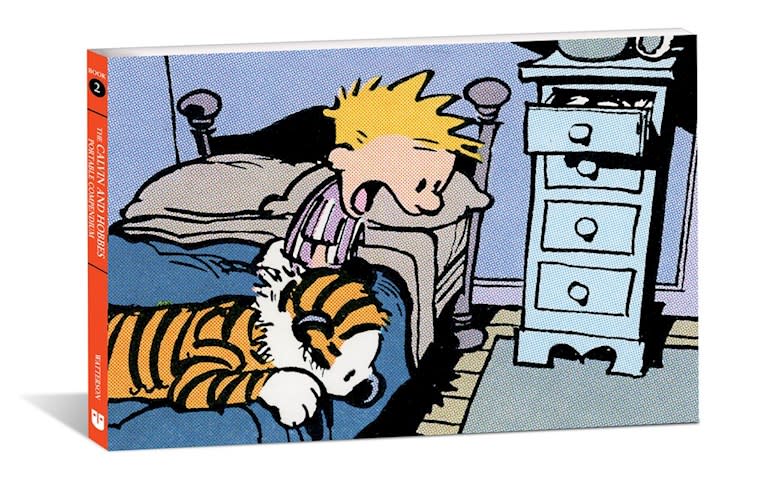 Bill Watterson's beloved cartoon strip is newly available in easily portable versions. (Courtesy Andrews McMeel Universal)