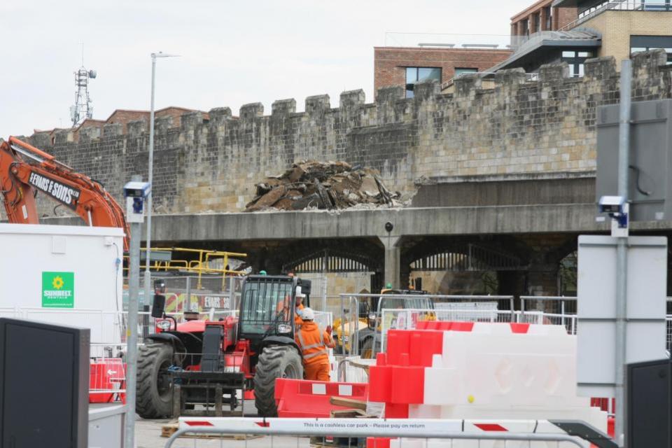 York Press: Sections of the road on Queen Street Bridge being removed on Saturday