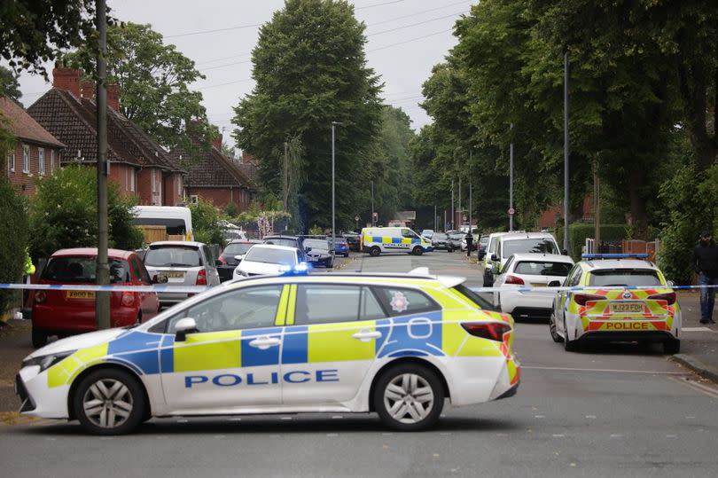 A major police presence descended on Platt Lane