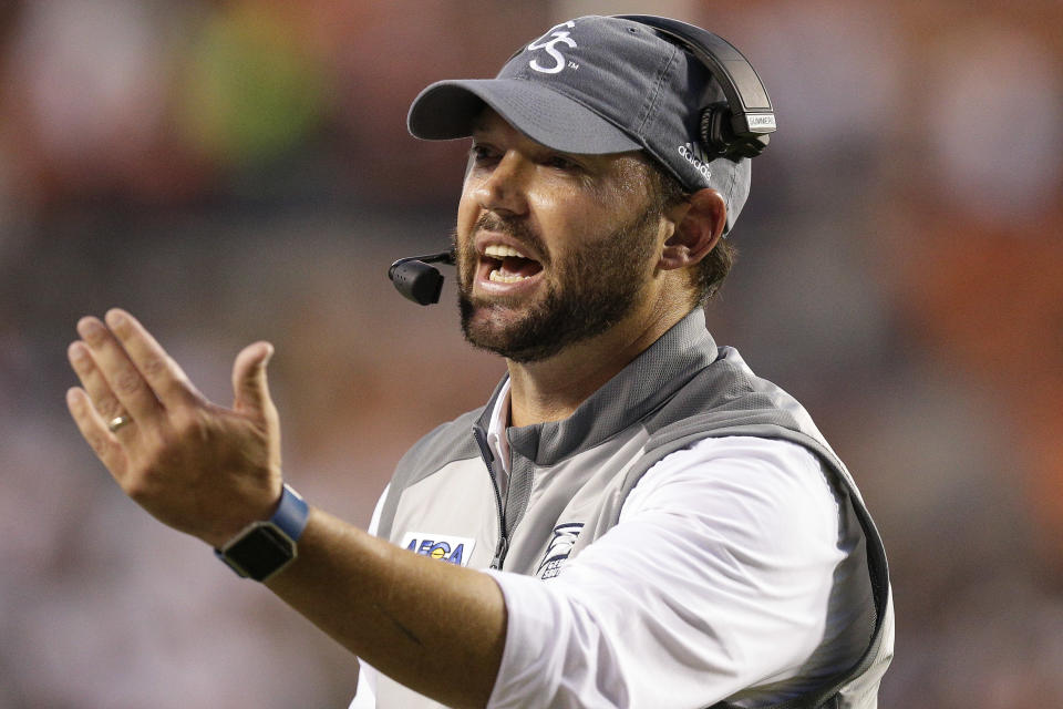 Tyson Summers finished with a 5-13 overall record at Georgia Southern, in Auburn, Ala. (AP Photo/Brynn Anderson)