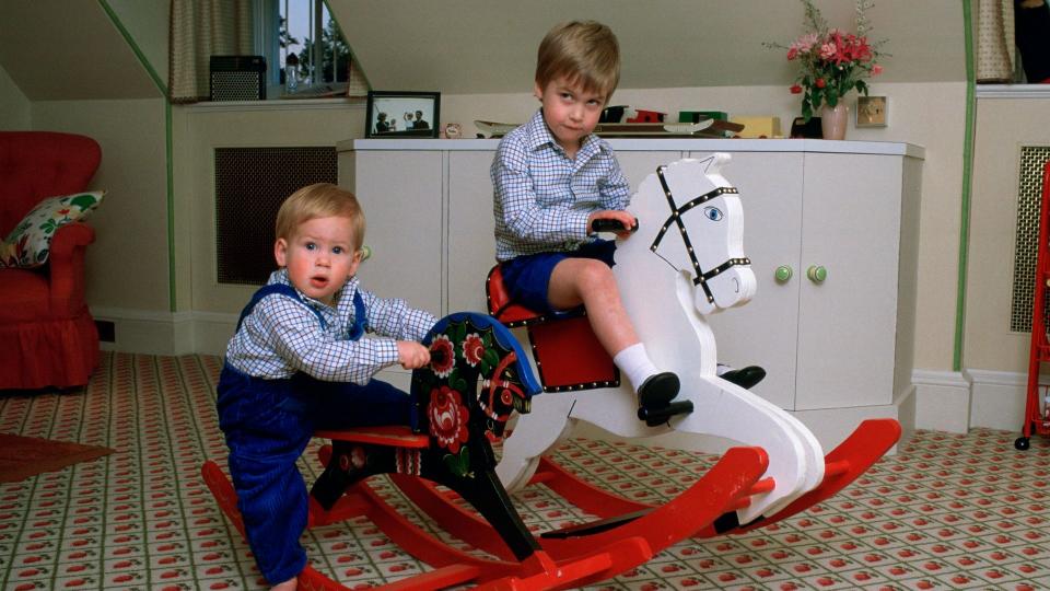 william and harry in matching gingham 