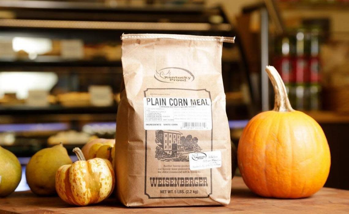 Corn bread made with Weisenberger Mill plain corn meal can be the main ingredient for Thanksgiving dressing.  