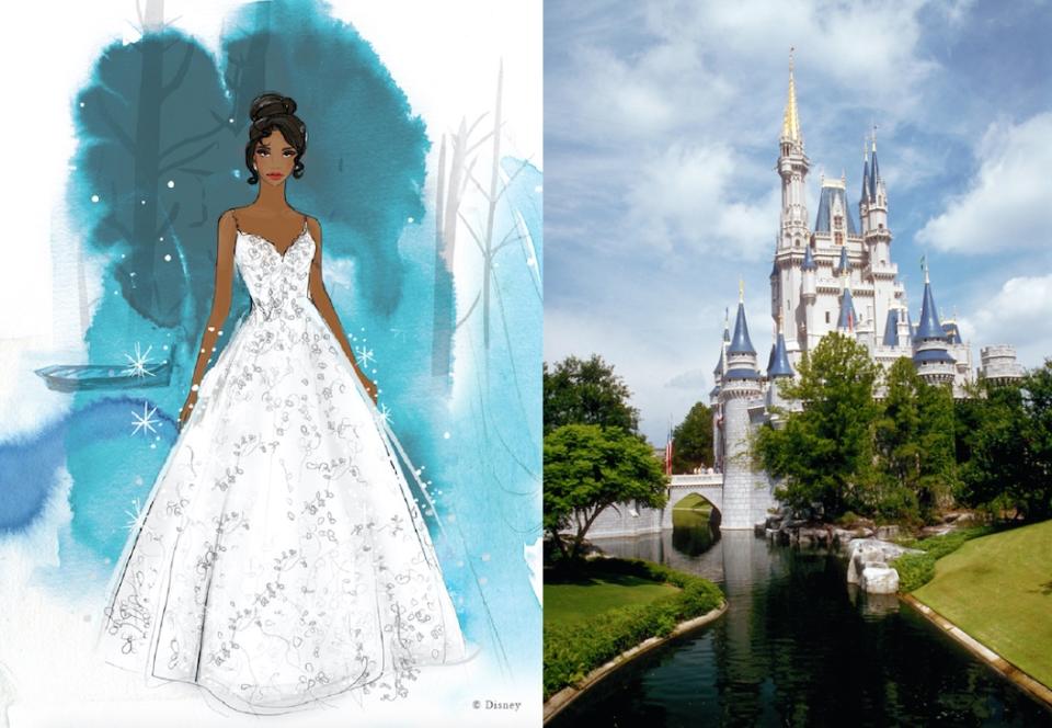 Disney have launched a range of dreamy wedding dresses (Disney/Getty)