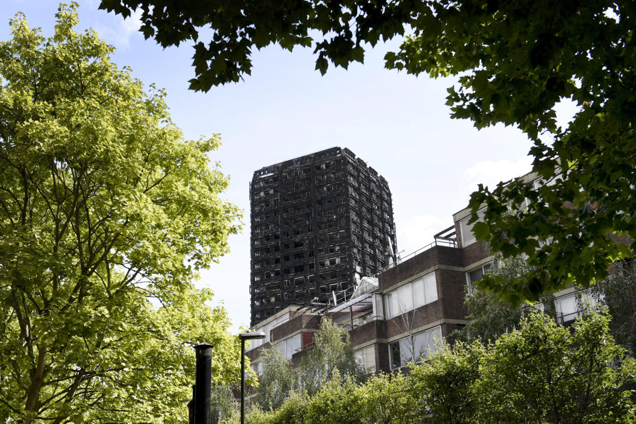 The remains of Grenfell Tower