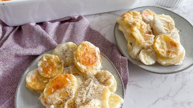 Creamy scalloped potatoes