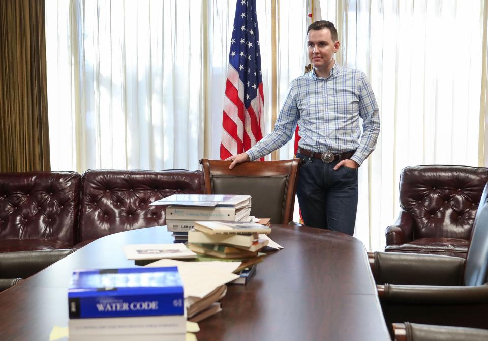 JB Hamby at the Imperial Irrigation District's headquarters in El Centro in 2023.