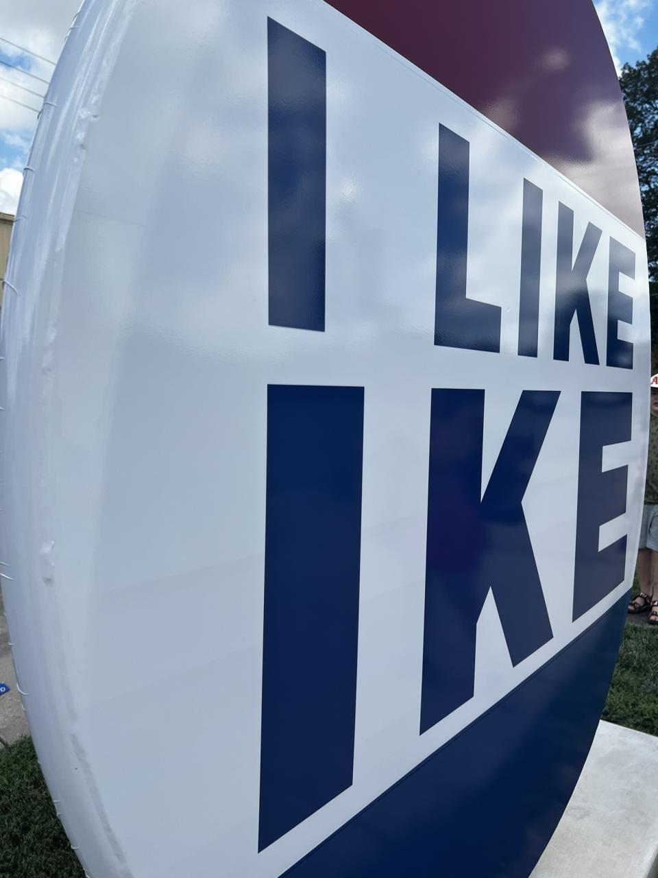 The world's largest "I Like Ike" button was unveiled on June 21, 2024, in Abilene. (Courtesy Abilene CVB)