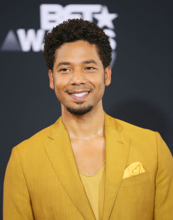 FILE PHOTO: FILE PHOTO - 2017 BET Awards – Photo Room – Los Angeles, California, U.S., 25/06/2017 - Jussie Smollett. REUTERS/Danny Moloshok - HP1ED6Q066ZBF/File Photo