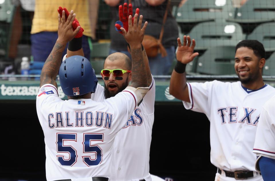 Willie Calhoun is a good bet for batting average and pop. (Photo by Ronald Martinez/Getty Images)