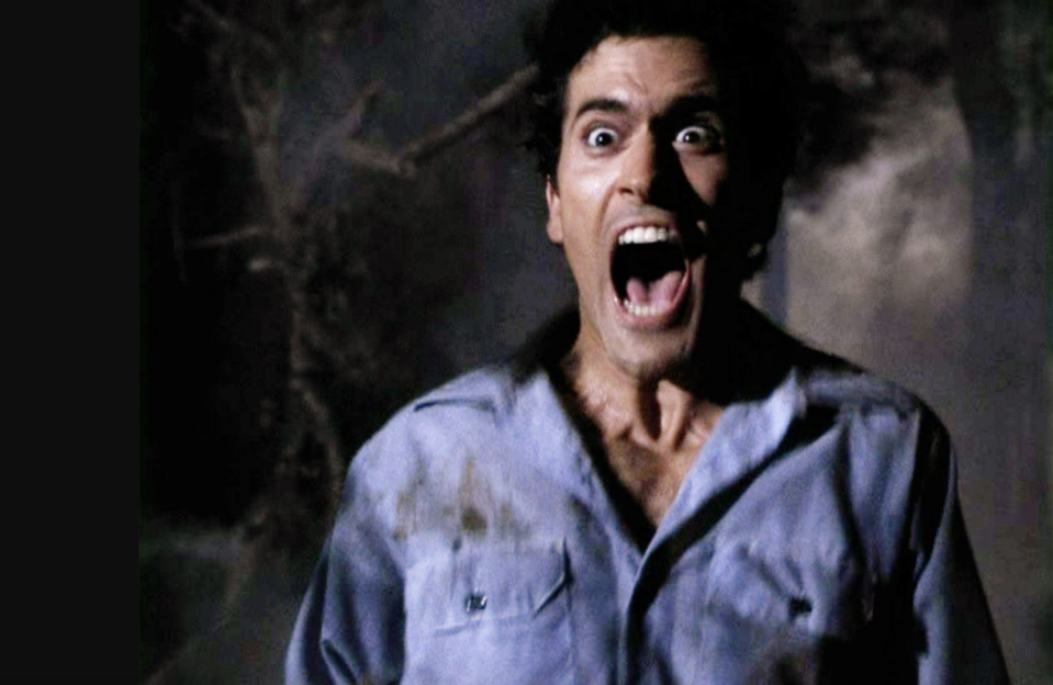 Bruce Campbell in Evil Dead 2 (credit: Palace Pictures)