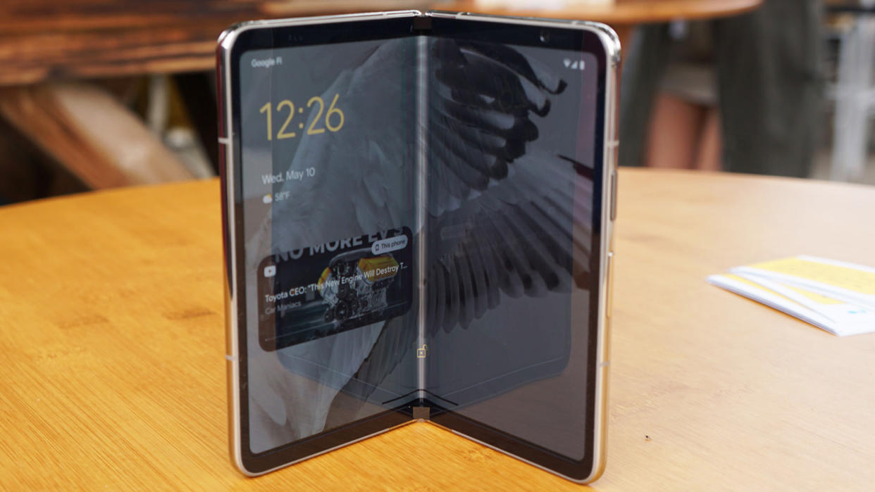  Google Pixel Fold on a table 