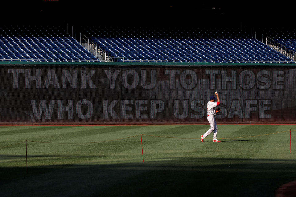 <p>Rep. Ryan Costello (R-PA) practices prior to the Congressional Baseball Game at Nationals Park in Washington, June 15, 2017. (Photo: Joshua Roberts/Reuters) </p>