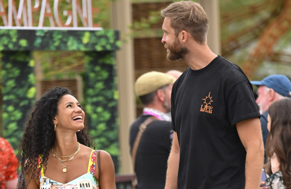 Vick Hope, Calvin Harris credit:Bang Showbiz