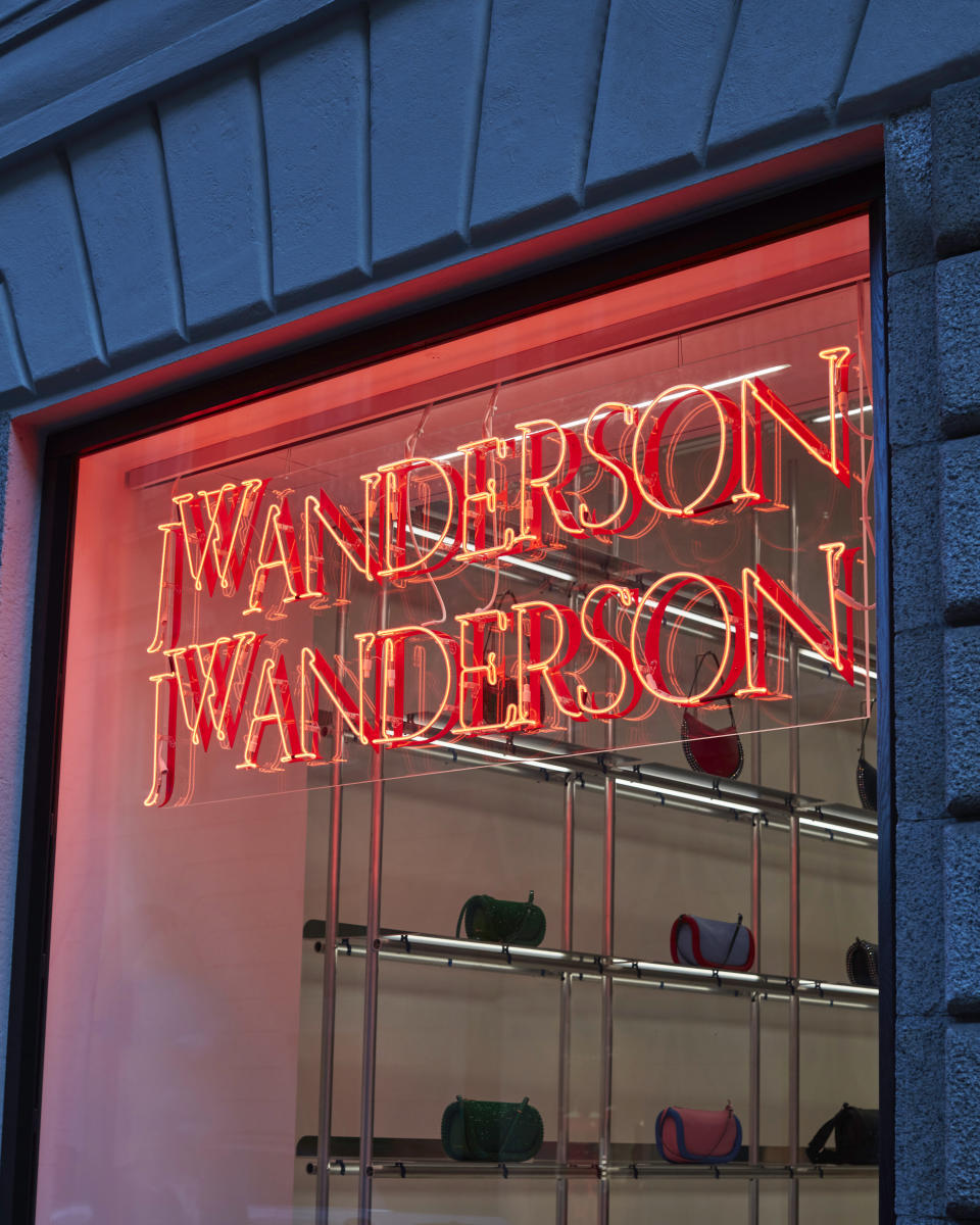 JW Anderson's new shopfront in Milan.