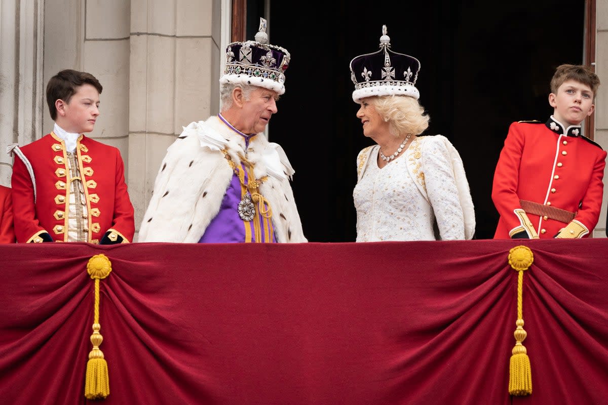 The ‘terribly white’ comments referred to royalty on the balcony during the coornation  (Stefan Rosseau / PA)