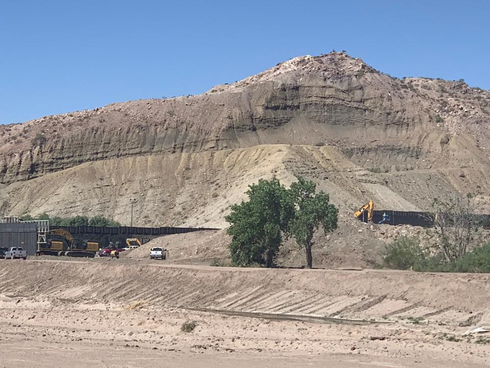 A private group, We Build the Wall, built a bollard-type wall on the U.S.-Mexico border on private property near Monument One near the Texas-New Mexico area.