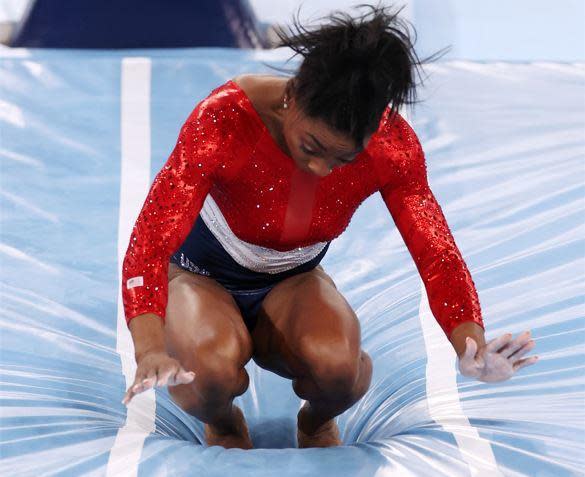 Simone Biles on July 27, 2021. / Credit: Getty