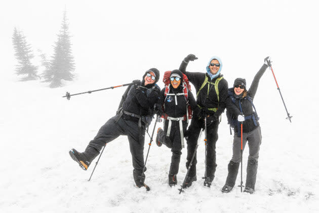 Inspiration4 crew on Mount Rainier