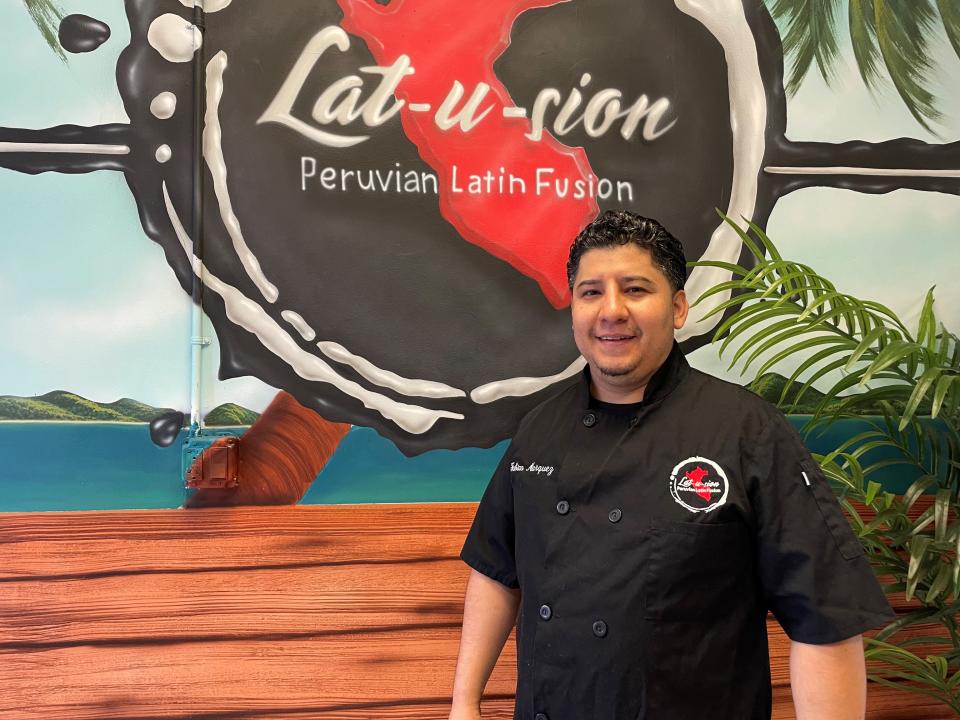 Fabian Marquez, chef and owner of Latusion food truck in his Harrison eatery, his first brick and mortar location.
