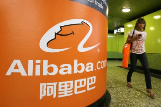 Alibaba.com advertising is seen here in Hong Kong. The share price of the Chinese online shopping portal soared in HK on Wednesday after its parent company said it plans to take the company private for $2.3 billion