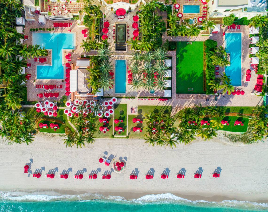 Acqualina Resort in Sunny Isles Beach has three swimming pools plus a small fourth pool at the world-class Spa by Espa.