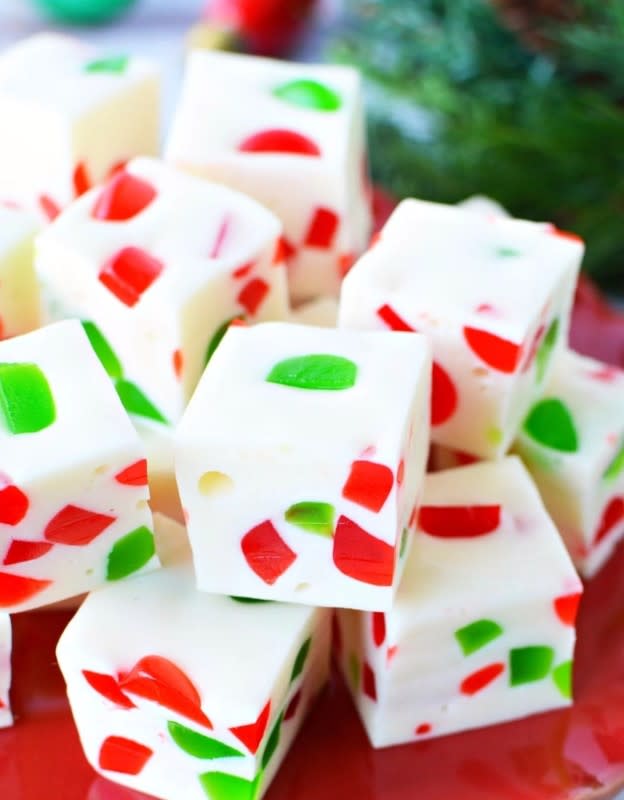 <p>Salty Side Dish</p><p>The flavors of cinnamon and peppermint in a candy mean it's as yummy as it is pretty!</p><p><strong>Get the recipe: <a href="https://www.saltysidedish.com/christmas-nougat-candy/" rel="nofollow noopener" target="_blank" data-ylk="slk:Christmas Nougat Candy;elm:context_link;itc:0;sec:content-canvas" class="link rapid-noclick-resp">Christmas Nougat Candy</a></strong></p>