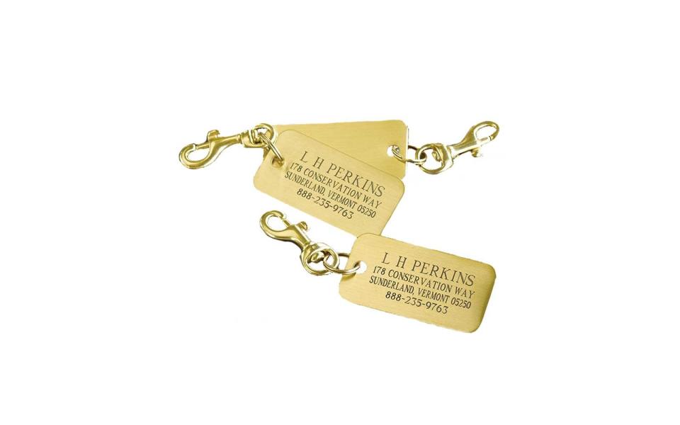 Orvis Engraved Brass Luggage Tags, Set of Three