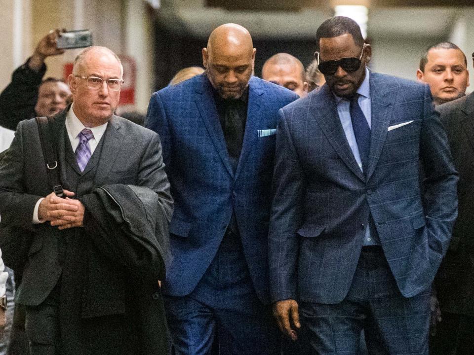 R Kelly’s lawyer joked that the singer was not a flight risk “unlike his famous song” while facing trial for sexually abusing underage girls.Attorney Steve Greenberg referenced hit single “I Believe I Can Fly” while attempting to persuade a federal judge to release Kelly on bail.“Mr Kelly doesn’t like to fly,” he added during the court hearing. “How could he flee? He has no money”.Mr Greenberg said the 52-year-old Grammy-winning singer spent all his time in a one bedroom apartment on the 48th floor of the Trump Tower in Chicago.US District Judge Harry Leinenweber was not swayed by the argument, however, and ordered Kelly to be held in jail without bond after prosecutors argued the singer posed “an extreme danger to the community, especially to minor girls”.The ruling in Chicago on Tuesday means that the 52-year-old Grammy Award-winning singer will remain in custody to face federal charges of racketeering, kidnapping, forced labour and the sexual exploitation of a child.Kelly was already facing state charges relating to the sexual abuse of three girls and a woman in Illinois.If convicted, the maximum sentence for the charges contained in the Illinois indictment is 195 years in prison and 80 years for the charges contained in the federal indictment in New York.Kelly, who was arrested by New York detectives while walking his dog in Chicago last week, appeared in court wearing an orange jumpsuit and shacked at the ankles. He spoke only to confirm he understood the charges.It is expected he will be brought to New York to face the new federal charges, although he could appear via a video link from Chicago.Kelly has strongly denied allegations of sexual abuse for decades. He was arrested in 2002 after a video of the singer with a 14-year-old girl was sent to the Chicago Sun-Times but was found not guilty after a trial in 2008.Assistant US attorney Angel Krull, arguing against bail, claimed the singer was acquitted in that case only because he paid off the victim and her family.“Electronic monitoring can’t stop obstruction of justice, witness tampering ...”, Ms Krull added. “He can entice victims to his own home.”Additional reporting by Reuters and Associated Press