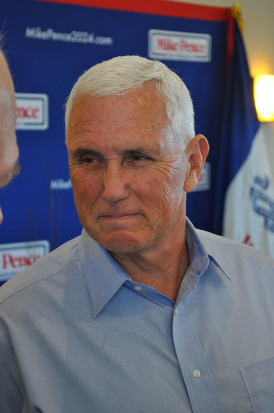 Presidential candidate Mike Pence campaigns in Holstein, Iowa. He told the crowd, "I truly believe with all my heart that we can turn this country around."