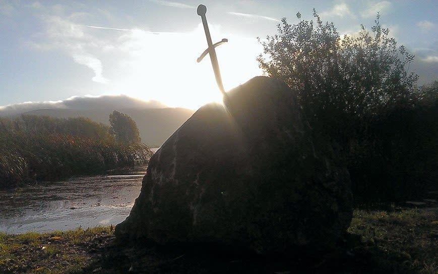 The sword was mysteriously pulled from its lakeside home - WALES NEWS SERVICE