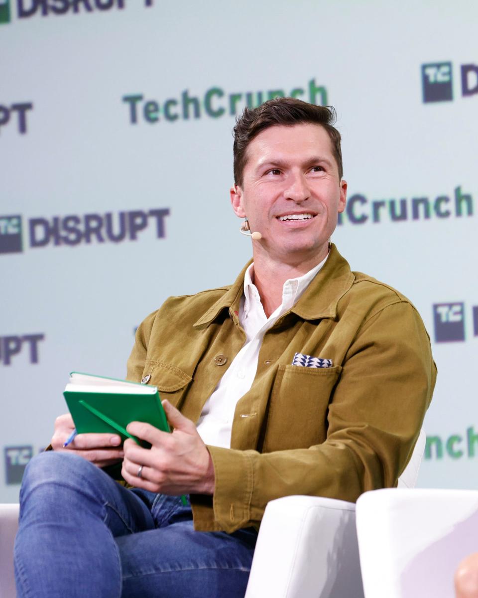 Atomic COO Healey Cypher speaks onstage during TechCrunch Disrupt 2023 at Moscone Center on September 19, 2023 in San Francisco, California.