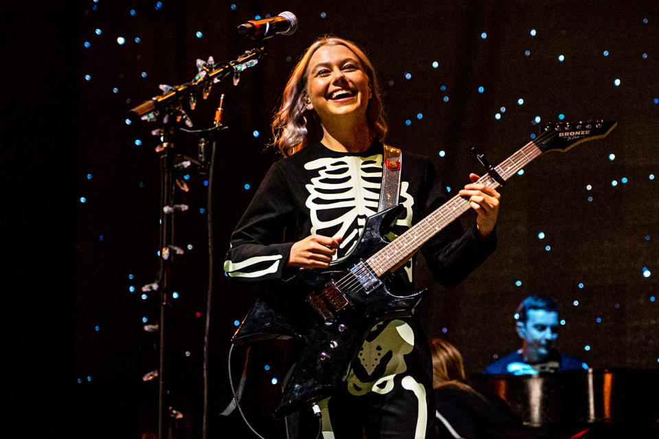 <p>Phoebe Bridgers performs onstage at the Pitchfork Music Festival in Chicago on Sept. 10.</p>