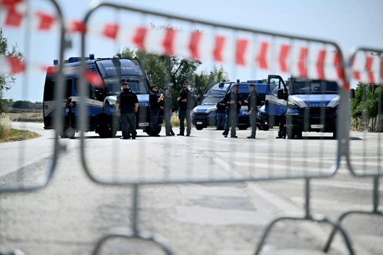 Security at the summit is tight, with the venue far away from protesters and journalists (Filippo MONTEFORTE)