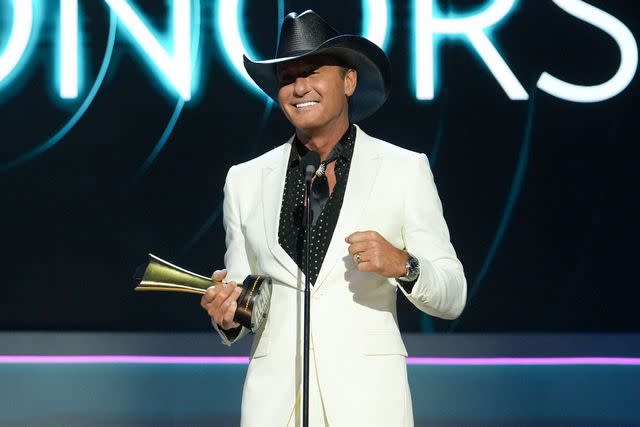 <p>FOX Image Collection via Getty</p> Tim McGraw at the ACM Honors on Aug. 23, 2023 in Nashville